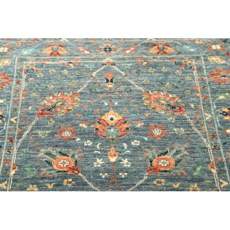 Tappeto Shahi Fine Pakistan bianco azzurro 90x252