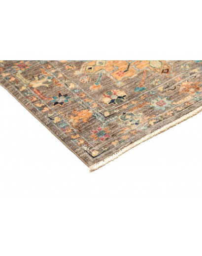 Tappeto Tribal Pakistan bianco marrone 81x295
