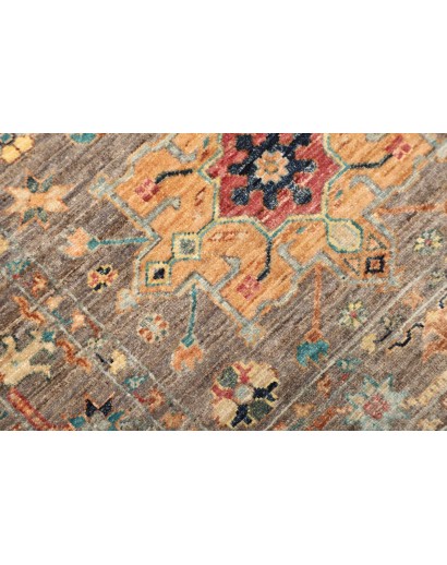 Tappeto Tribal Pakistan bianco marrone 81x295