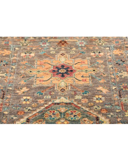 Tappeto Tribal Pakistan bianco marrone 81x295