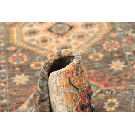 Tappeto Tribal Pakistan bianco marrone 81x295