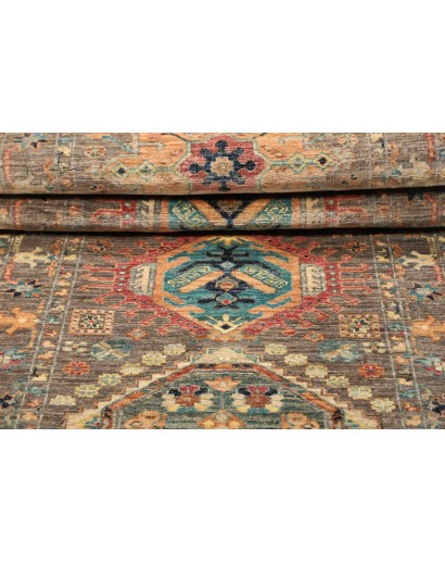 Tappeto Tribal Pakistan bianco marrone 81x295