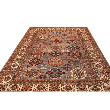 Tappeto Kazak Fine Pakistan marrone grigio 210x307