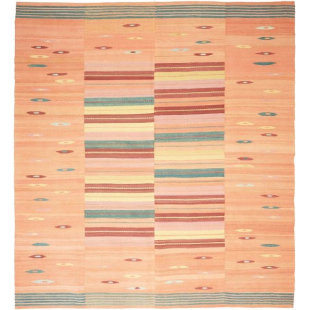 Tappeto Kilim Persia marrone bianco 218x239