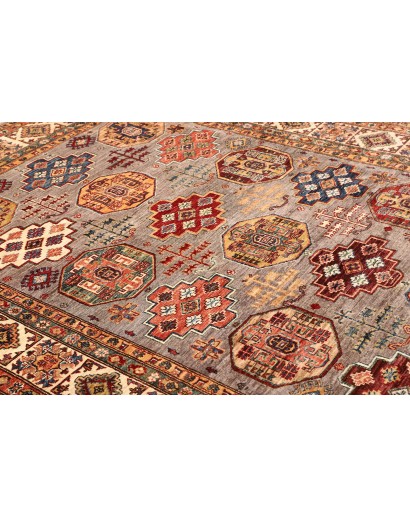 Tappeto Kazak Fine Pakistan marrone grigio 210x307