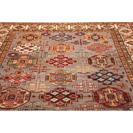 Tappeto Kazak Fine Pakistan marrone grigio 210x307