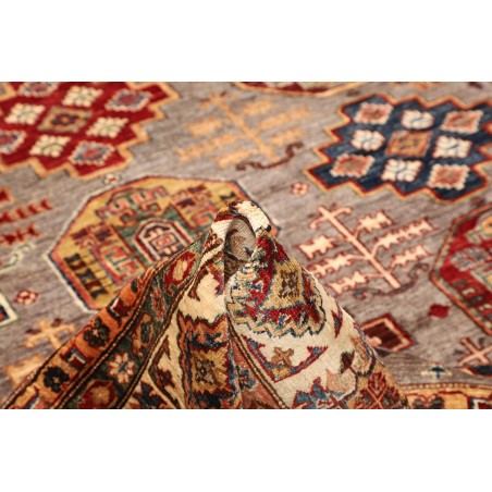 Tappeto Kazak Fine Pakistan marrone grigio 210x307