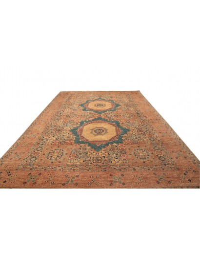 Tappeto Mamlouk Pakistan arancione azzurro 305x430