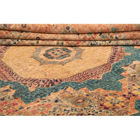 Tappeto Mamlouk Pakistan arancione azzurro 305x430