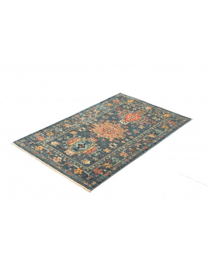 Tappeto Tribal Pakistan azzurro bianco 78x123