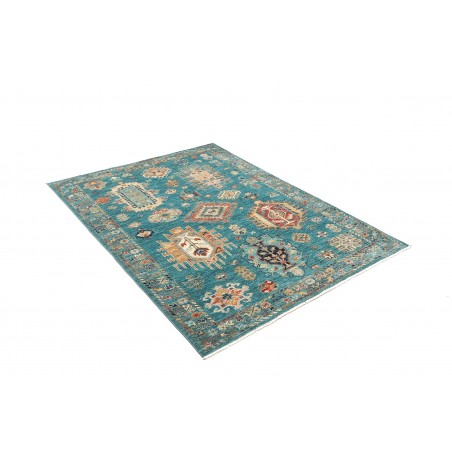 Tappeto Tribal Pakistan blu verde 127x175