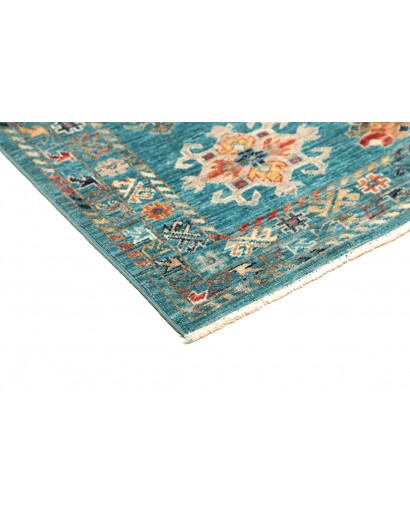 Tappeto Tribal Pakistan blu verde 127x175