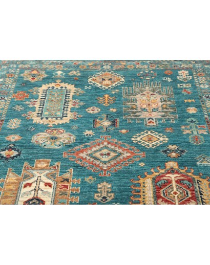 Tappeto Tribal Pakistan blu verde 127x175