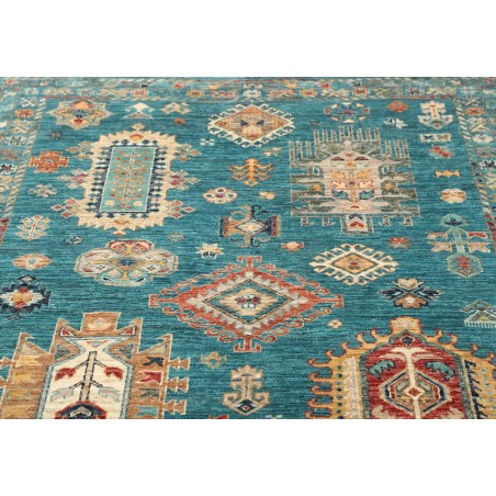 Tappeto Tribal Pakistan blu verde 127x175
