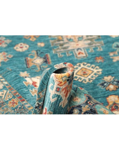 Tappeto Tribal Pakistan blu verde 127x175