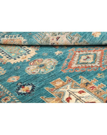 Tappeto Tribal Pakistan blu verde 127x175