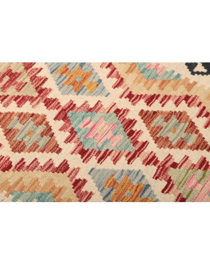 Tappeto Kilim Afghanistan marrone giallo 65x194