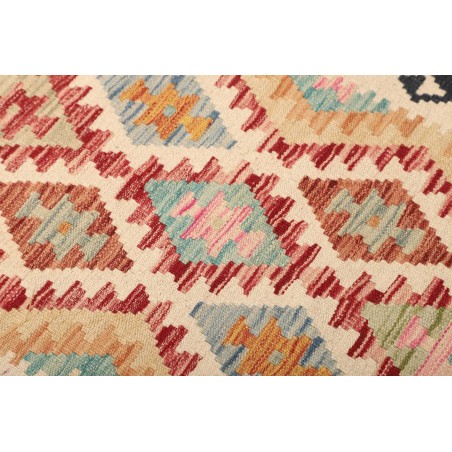 Tappeto Kilim Afghanistan marrone giallo 65x194