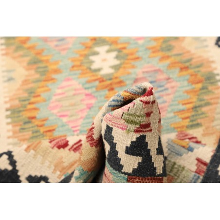 Tappeto Kilim Afghanistan marrone giallo 65x194