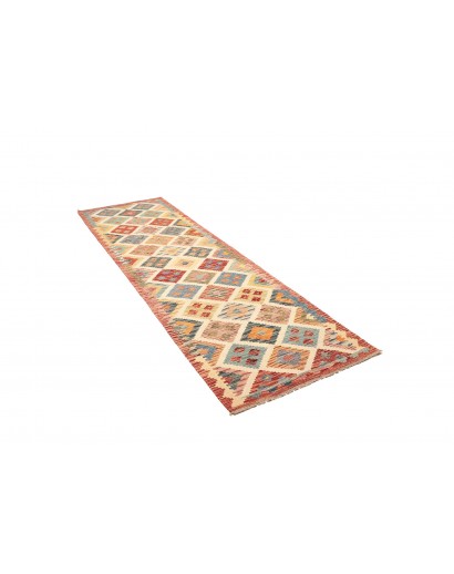Tappeto Kilim Afghanistan marrone azzurro 85x292