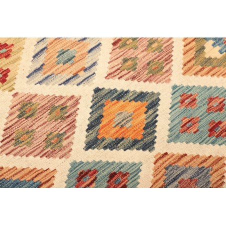 Tappeto Kilim Afghanistan marrone azzurro 85x292
