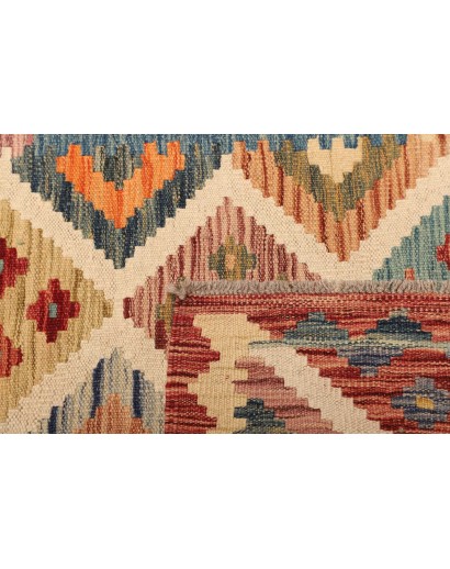 Tappeto Kilim Afghanistan marrone azzurro 85x292