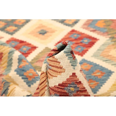 Tappeto Kilim Afghanistan marrone azzurro 85x292