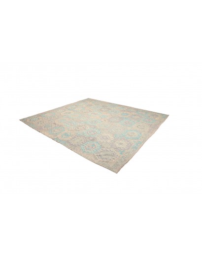 Tappeto Kilim Afghanistan azzurro bianco 262x290
