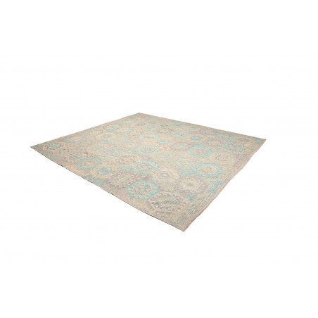 Tappeto Kilim Afghanistan azzurro bianco 262x290