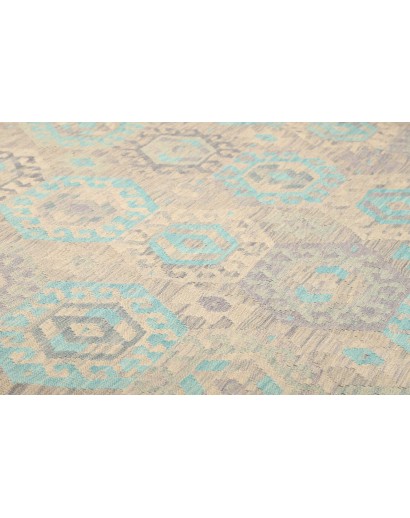 Tappeto Kilim Afghanistan azzurro bianco 262x290
