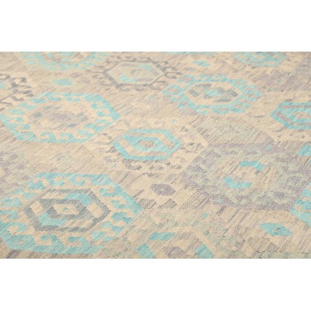 Tappeto Kilim Afghanistan azzurro bianco 262x290