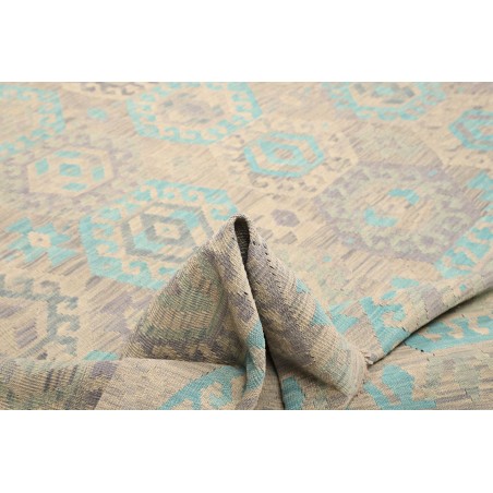 Tappeto Kilim Afghanistan azzurro bianco 262x290