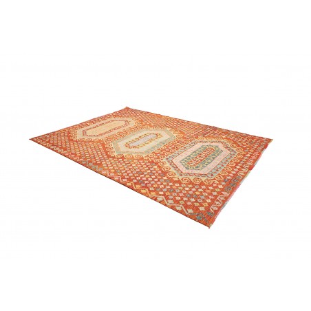 Tappeto Kilim Afghanistan arancione marrone 203x290