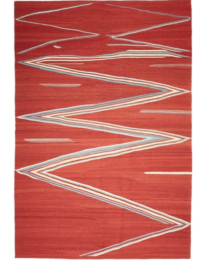 Tappeto Kilim Persia marrone bianco 199x292