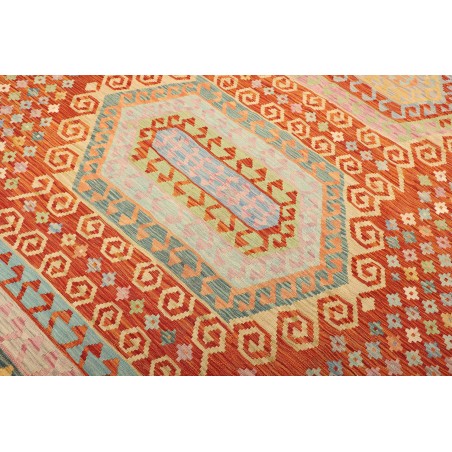 Tappeto Kilim Afghanistan arancione marrone 203x290