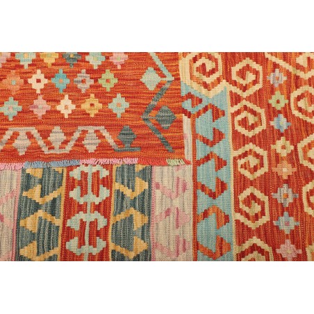 Tappeto Kilim Afghanistan arancione marrone 203x290