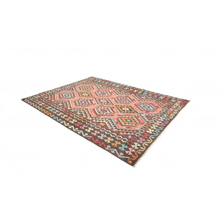 Tappeto Kilim Afghanistan azzurro arancione 206x278