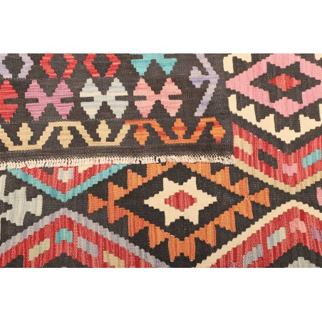 Tappeto Kilim Afghanistan azzurro arancione 206x278