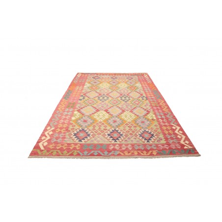 Tappeto Kilim Afghanistan marrone rosso 205x293