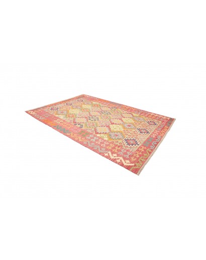 Tappeto Kilim Afghanistan marrone rosso 205x293