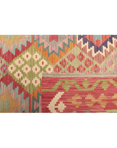 Tappeto Kilim Afghanistan marrone rosso 205x293