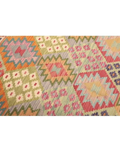 Tappeto Kilim Afghanistan marrone rosso 205x293