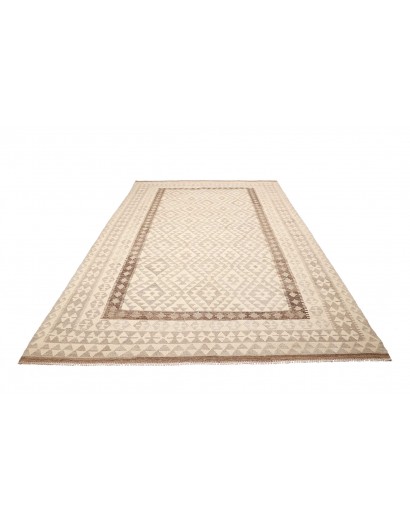 Tappeto Kilim Afghanistan bianco beige 206x302