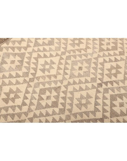 Tappeto Kilim Afghanistan bianco beige 206x302