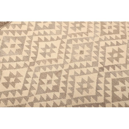 Tappeto Kilim Afghanistan bianco beige 206x302