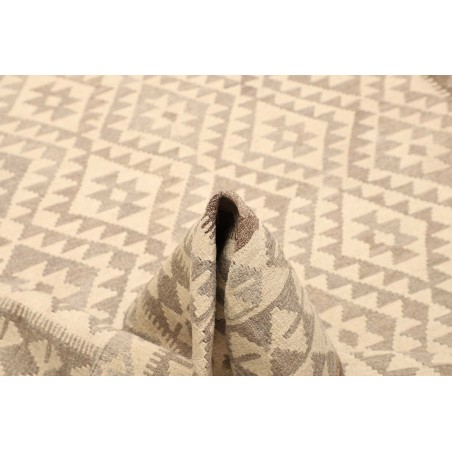 Tappeto Kilim Afghanistan bianco beige 206x302