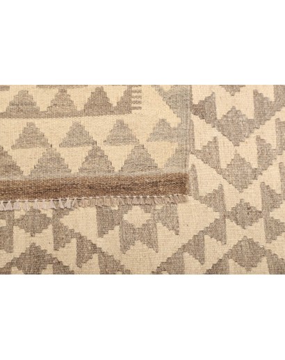 Tappeto Kilim Afghanistan bianco beige 206x302