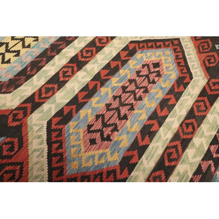 Tappeto Kilim Afghanistan verde marrone 202x305