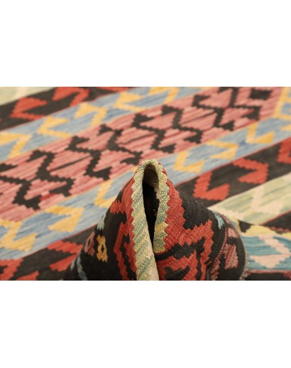 Tappeto Kilim Afghanistan verde marrone 202x305