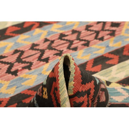 Tappeto Kilim Afghanistan verde marrone 202x305